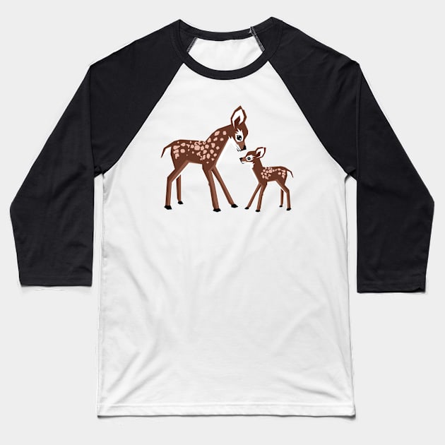 Cute Animals. Baby Deer Baseball T-Shirt by ilhnklv